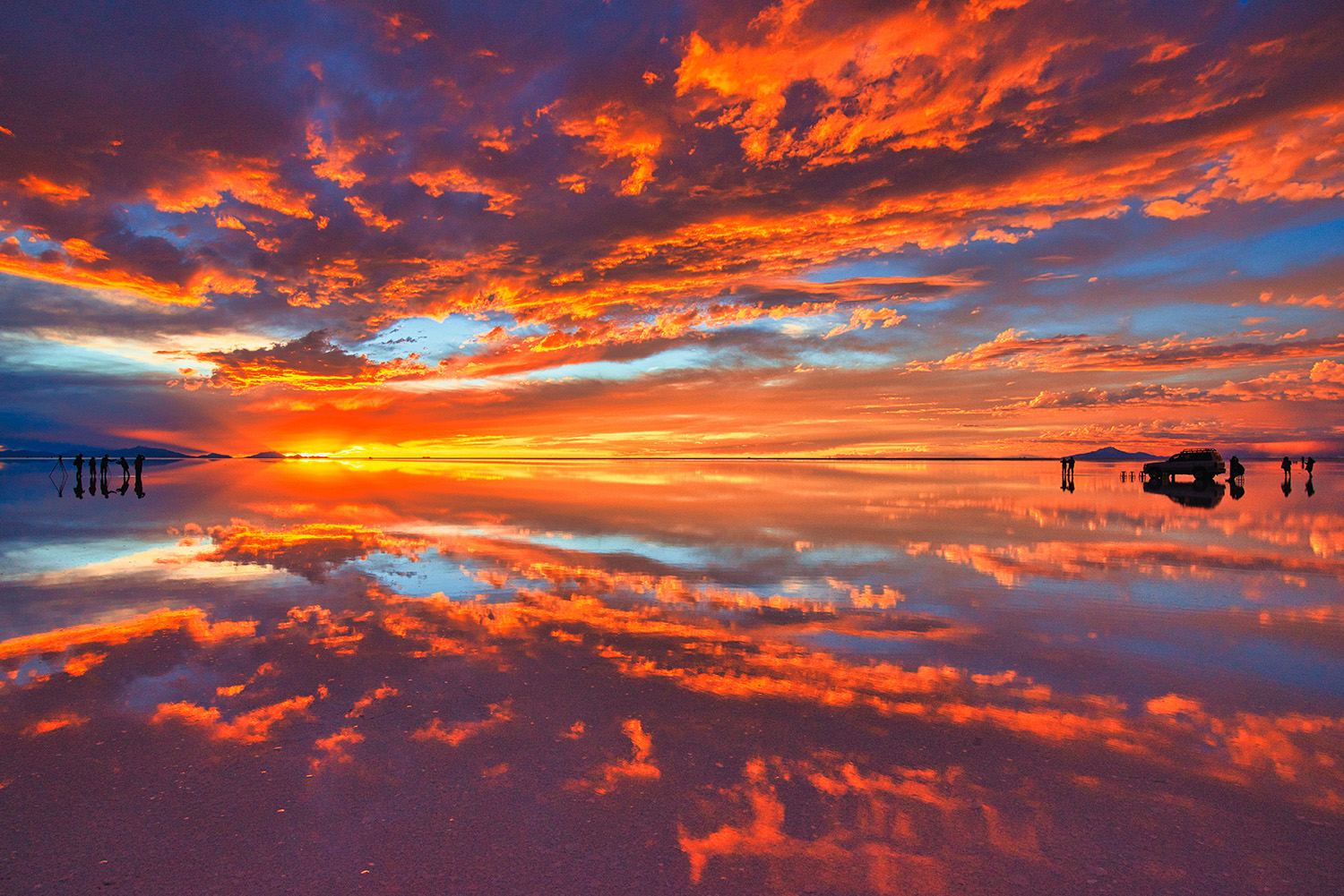 夕方のウユニ塩湖